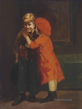 イン・ザ・コーナー ジョージ・ラックス 子供 子供 Oil Paintings
